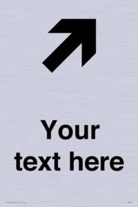 Custom Directional signage arrow up right