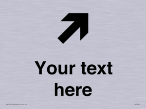 Custom Directional signage arrow up right
