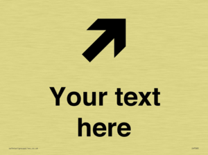 Custom Directional signage arrow up right