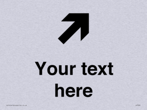 Custom Directional signage arrow up right