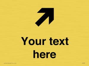 Custom Directional signage arrow up right