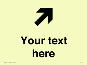 Custom Directional signage arrow up right