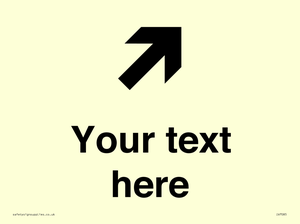 Custom Directional signage arrow up right