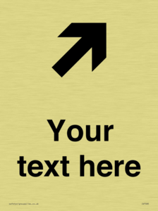 Custom Directional signage arrow up right