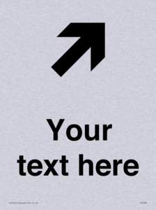 Custom Directional signage arrow up right