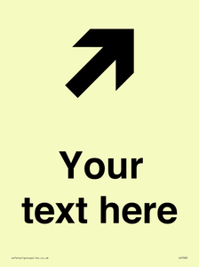 Custom Directional signage arrow up right