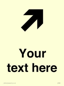 Custom Directional signage arrow up right