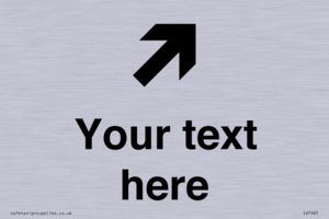 Custom Directional signage arrow up right