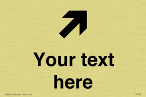 Custom Directional signage arrow up right