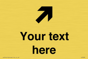 Custom Directional signage arrow up right