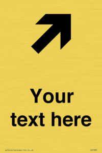 Custom Directional signage arrow up right