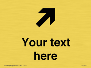 Custom Directional signage arrow up right