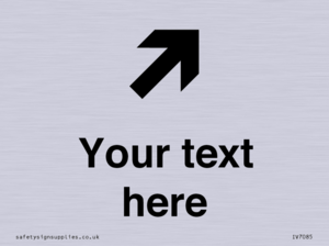 Custom Directional signage arrow up right