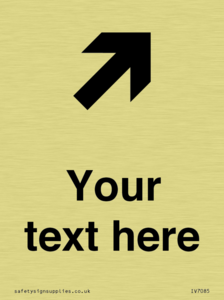 Custom Directional signage arrow up right