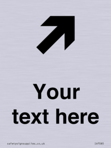 Custom Directional signage arrow up right