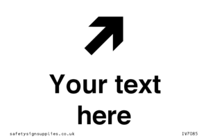 Custom Directional signage arrow up right