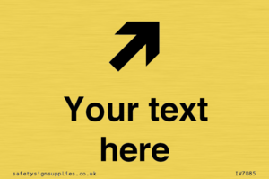 Custom Directional signage arrow up right