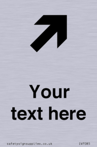 Custom Directional signage arrow up right