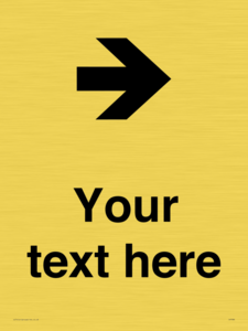 Custom Directional signage arrow right