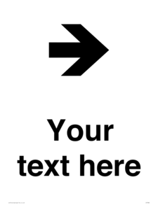 Custom Directional signage arrow right