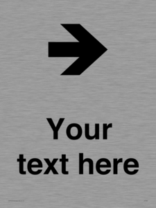 Custom Directional signage arrow right