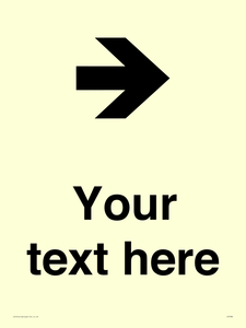 Custom Directional signage arrow right