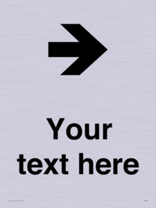 Custom Directional signage arrow right