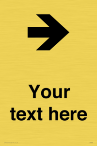 Custom Directional signage arrow right