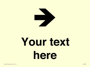 Custom Directional signage arrow right