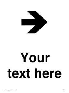 Custom Directional signage arrow right