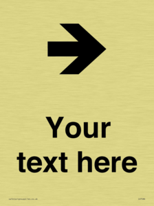 Custom Directional signage arrow right