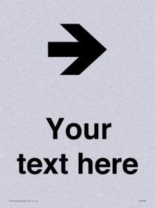 Custom Directional signage arrow right