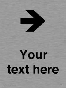 Custom Directional signage arrow right
