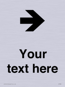 Custom Directional signage arrow right