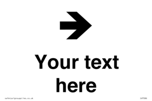Custom Directional signage arrow right