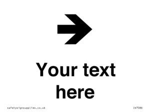 Custom Directional signage arrow right