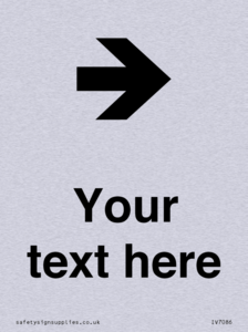 Custom Directional signage arrow right