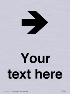 Custom Directional signage arrow right
