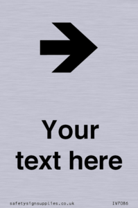 Custom Directional signage arrow right