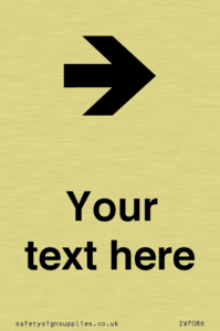 Custom Directional signage arrow right