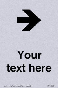 Custom Directional signage arrow right