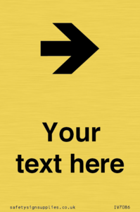 Custom Directional signage arrow right