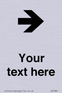 Custom Directional signage arrow right