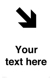 Custom Directional signage arrow down right