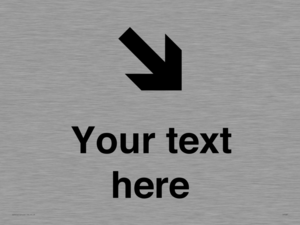 Custom Directional signage arrow down right