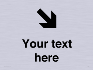 Custom Directional signage arrow down right