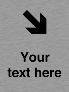Custom Directional signage arrow down right