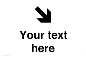 Custom Directional signage arrow down right