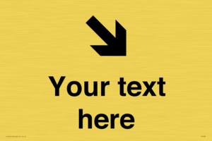 Custom Directional signage arrow down right