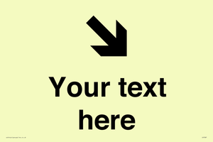 Custom Directional signage arrow down right